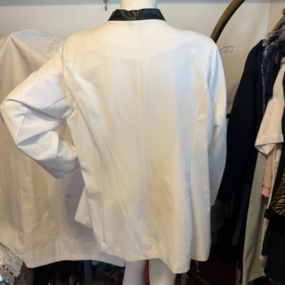 Torrid Ivory Jacket with Black Faux Leather Trim Accents (4) - Picture 9 of 14